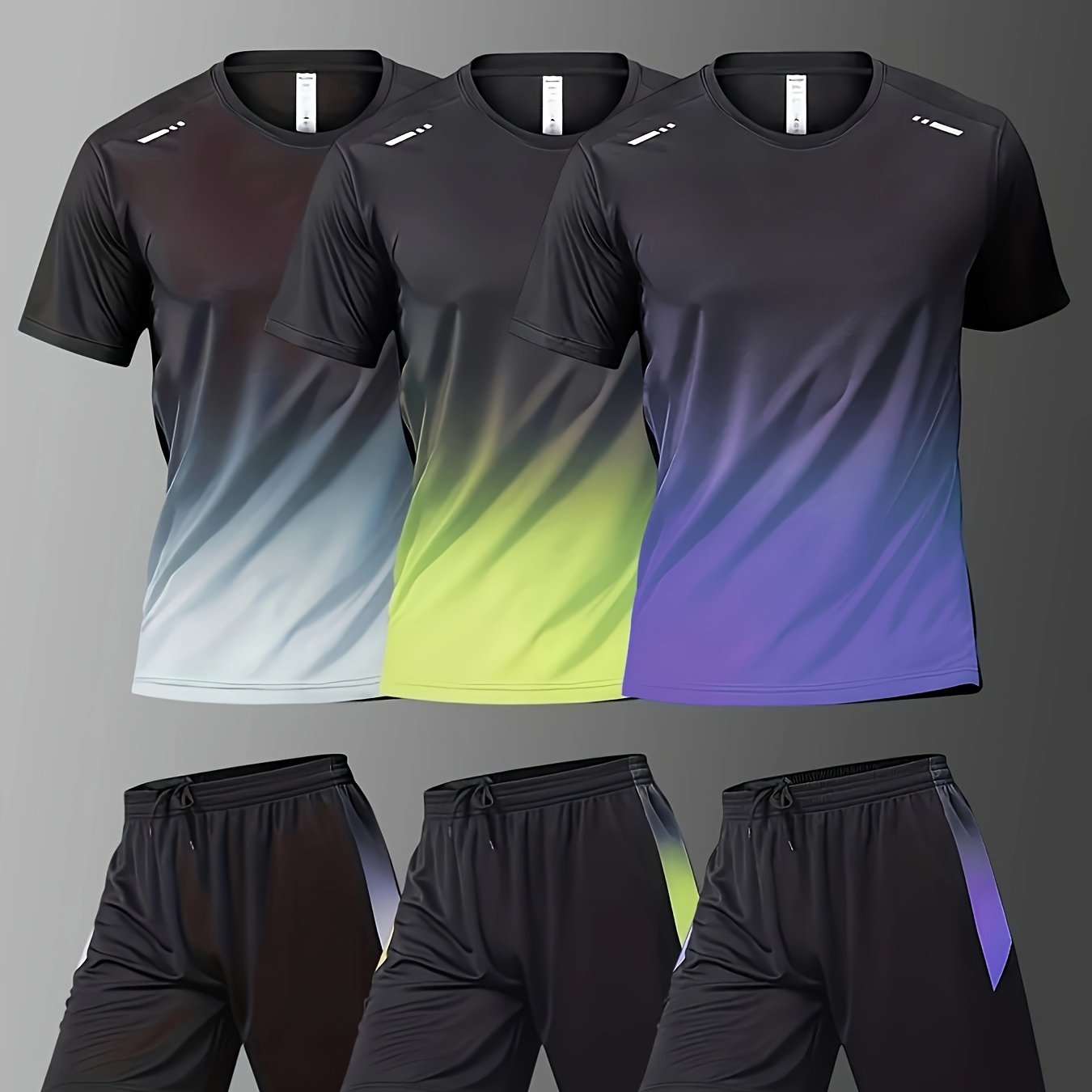 Three-piece combo men's running set