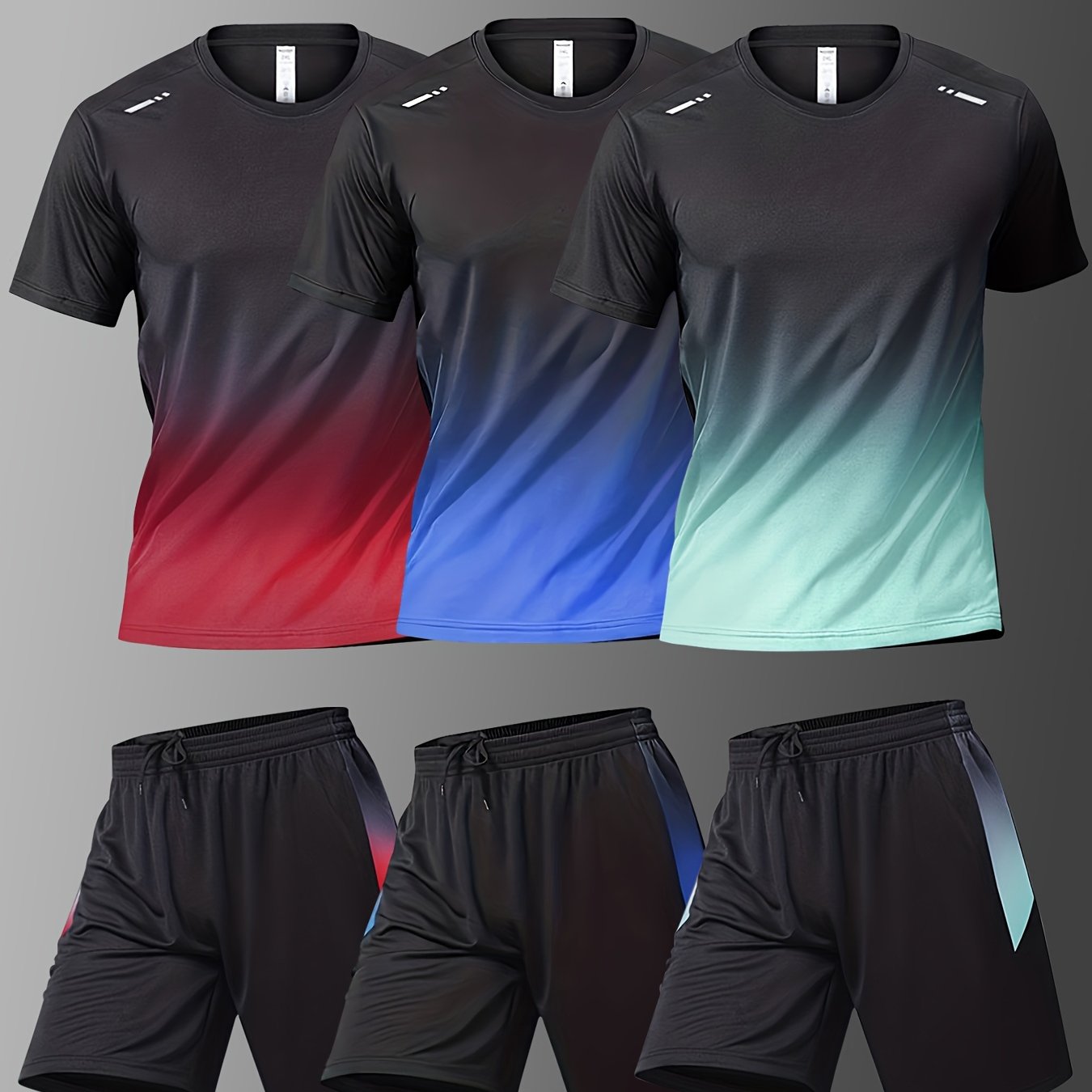 Three-piece combo men's running set