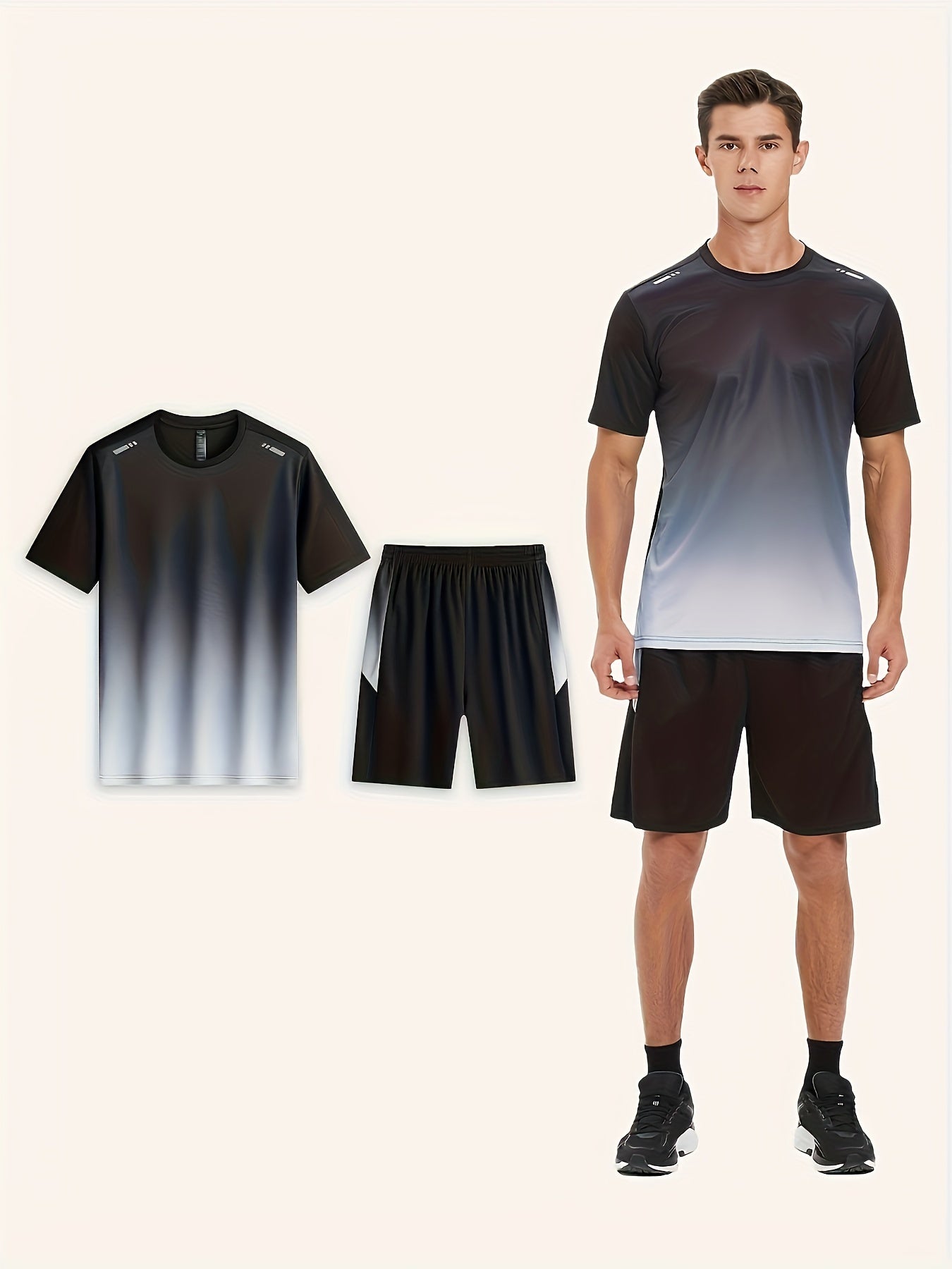 Three-piece combo men's running set