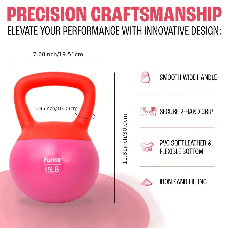 Home Fitness Rose Red Kettle Bell Set