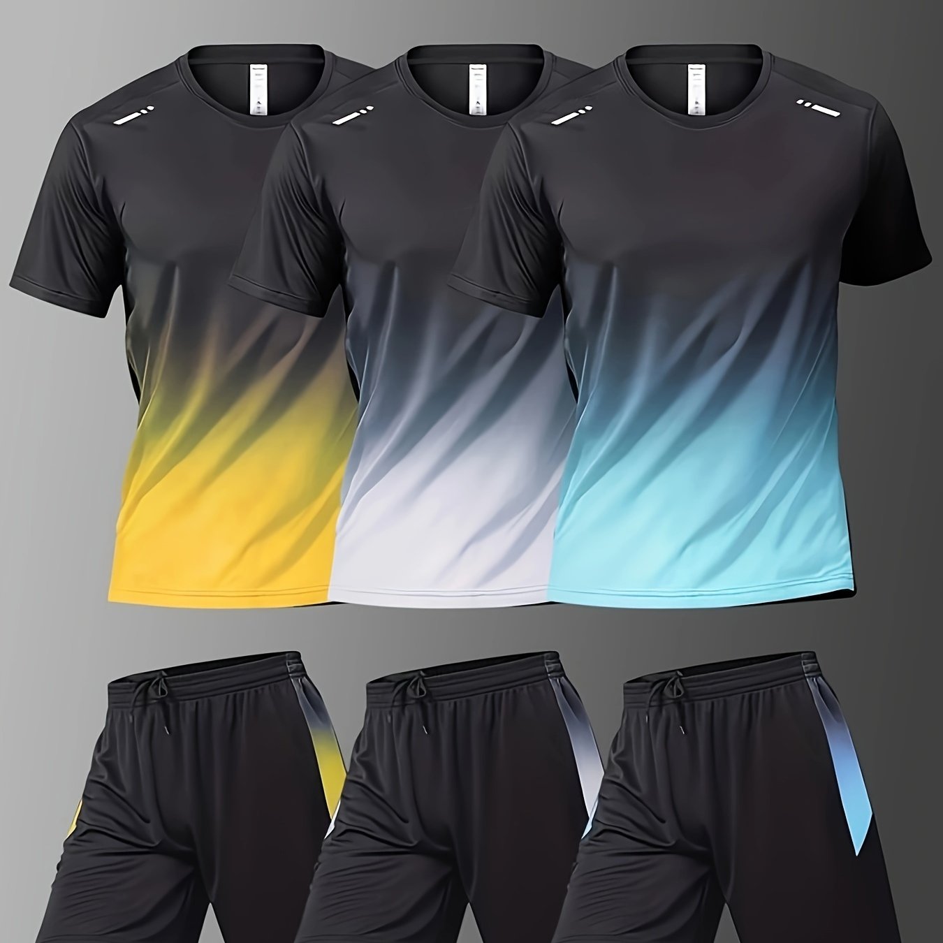 Three-piece combo men's running set