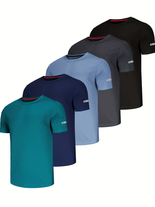 5 Pack Breathable Men's T-Shirts