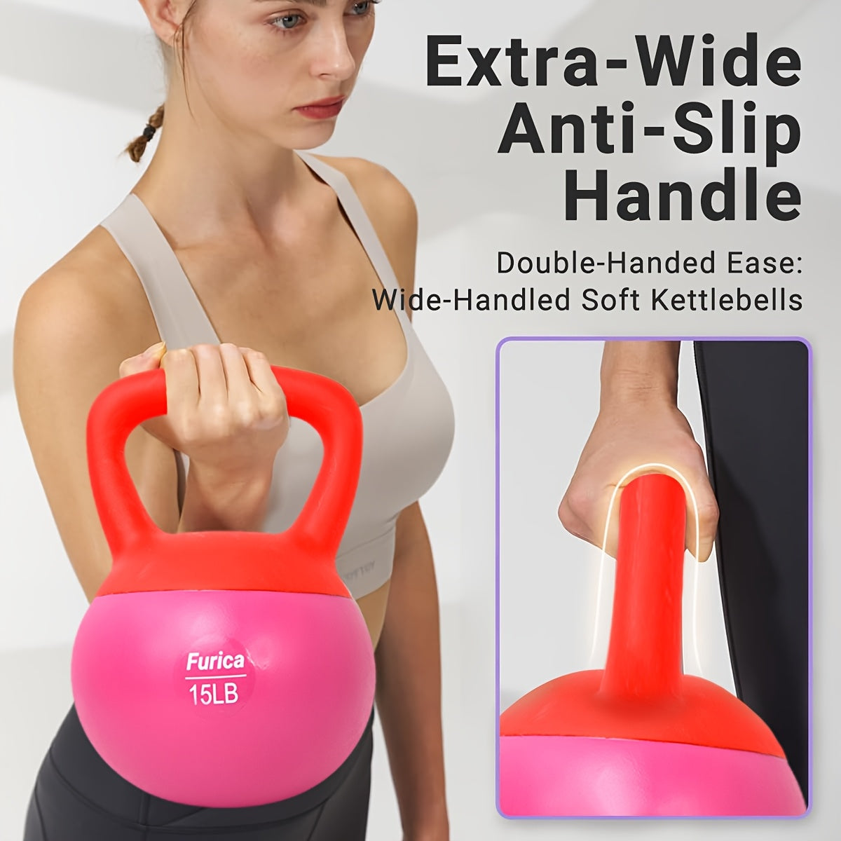 Home Fitness Rose Red Kettle Bell Set